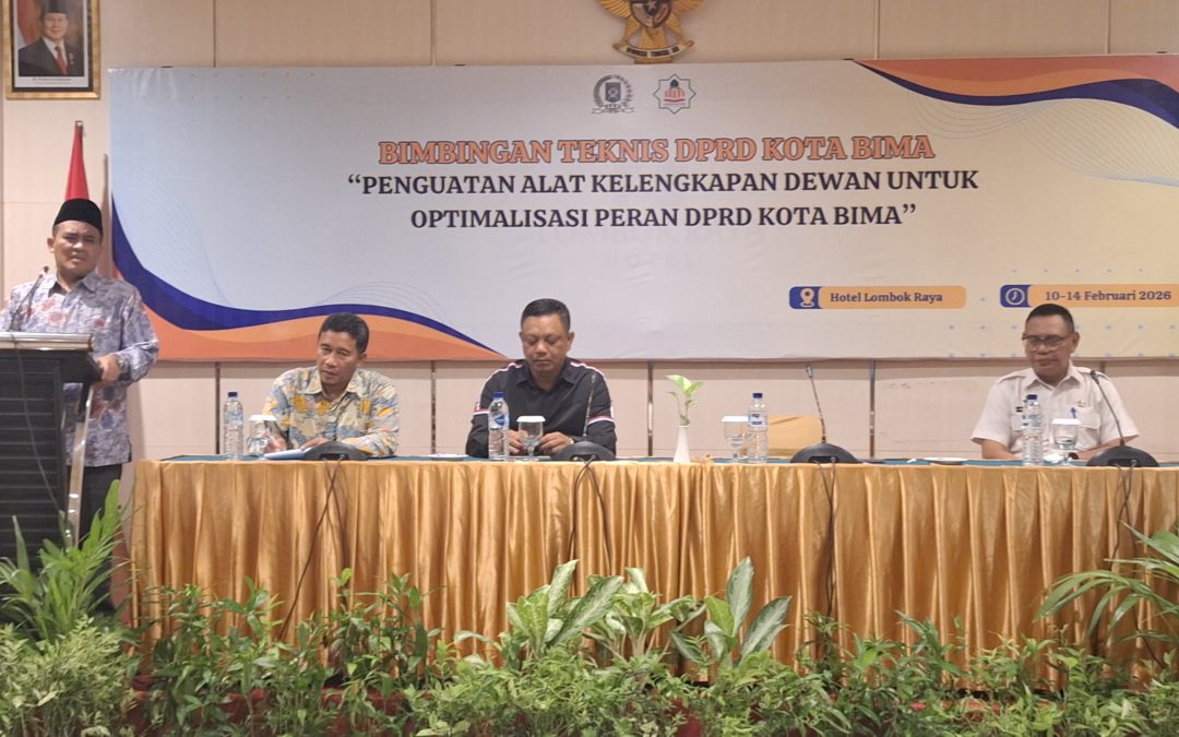REKTOR UIN MATARAM RESMI BUKA BIMTEK DPRD KOTA BIMA, DORONG OPTIMALISASI PERAN AKD